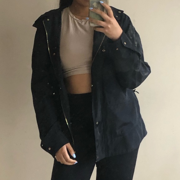 Zara Raincoat, Navy Women’s M - Picture 1 of 3